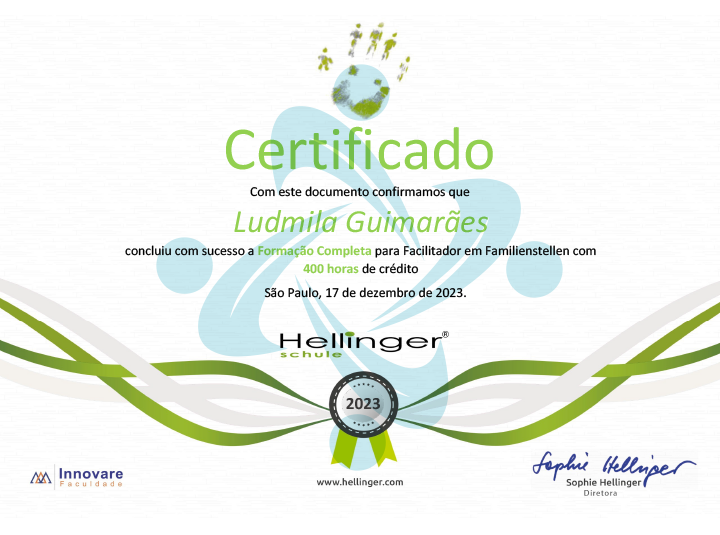 Certificado Hellinger Schule — Ludmila Guimarães