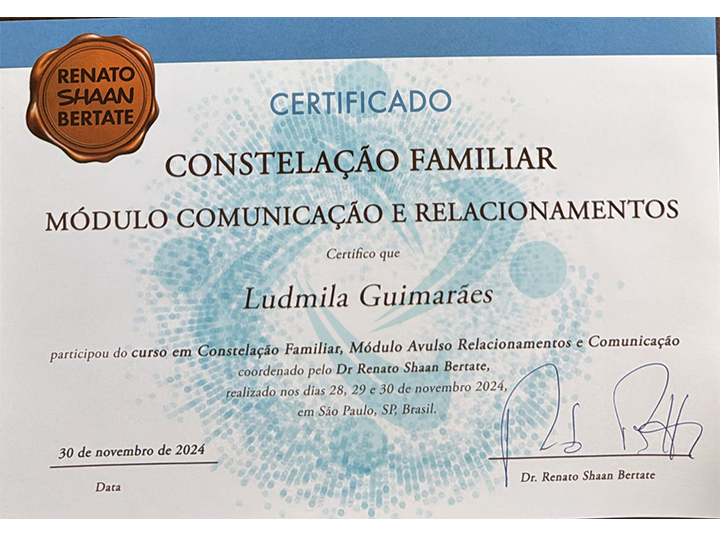 Certificado módulo Comunicação — formação com Renato Shaan Bertate